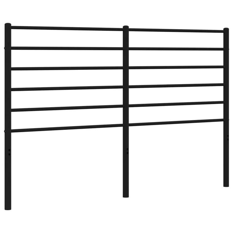 Tête de lit accessoire couchage chambre à coucher meuble 135 cm métal noir TDL0202439