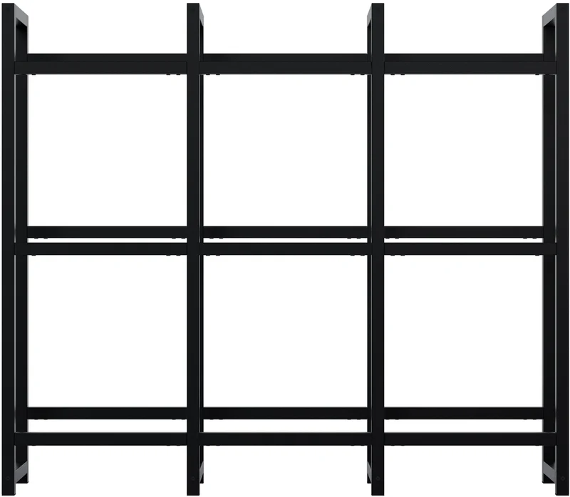 Étagère de rangement industrielle 116x135 cm organisation et présentation en métal noir 10_0008358