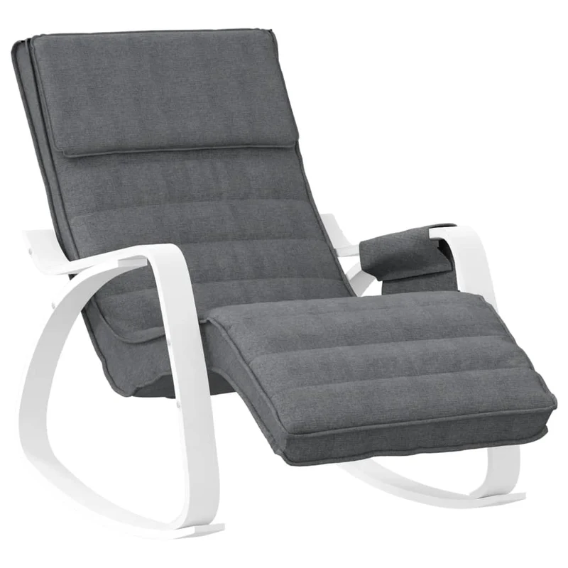 Fauteuil relax TV rembourré pour salon en tissu gris DEC028982