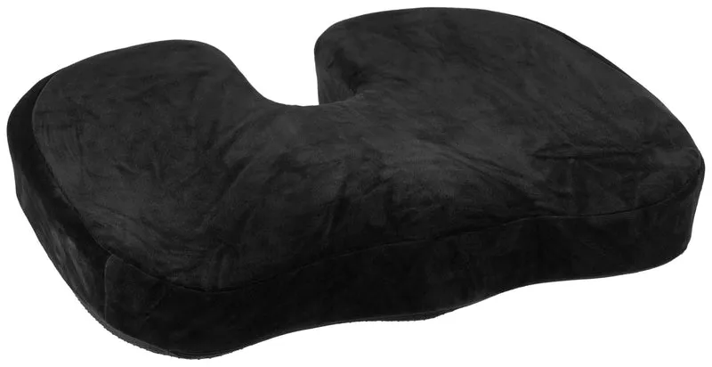Coussin d’assise ergonomique noir 46 × 36 × 7 cm gel rafraîchissant housse lavable 110 kg 10_0008935