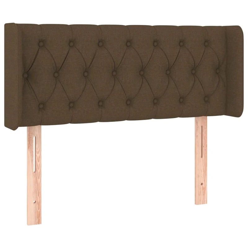 Tête de lit accessoire couchage chambre à coucher meuble à LED 93 x 16 x 78/88 cm tissu marron foncé TDL0200770