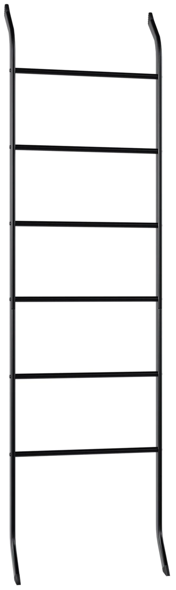 Porte-serviettes échelle en métal noir design moderne 5 barres idéal salle de bain hauteur 147 cm 10_0008355