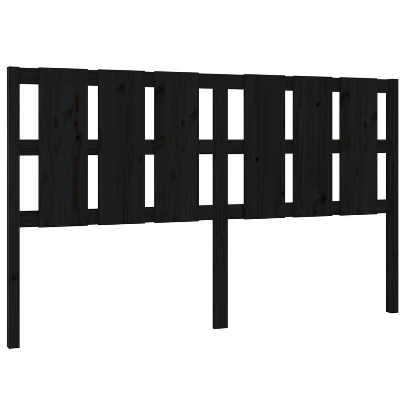 Tête de lit accessoire couchage chambre à coucher meuble 185,5 x 4 x 100 cm bois de pin noir TDL0202189