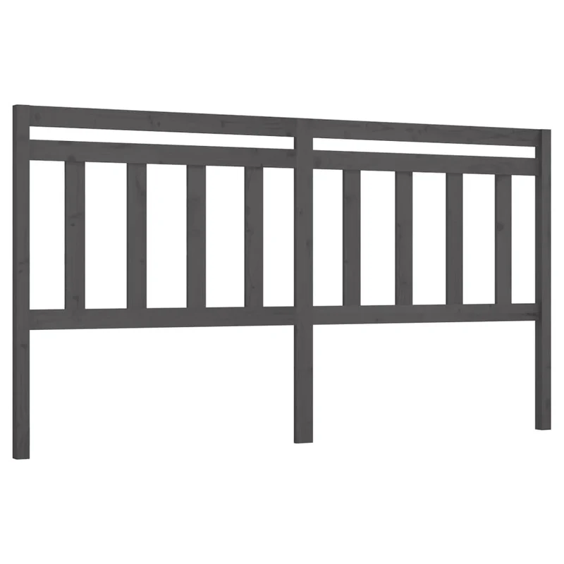 Tête de lit accessoire couchage chambre à coucher meuble 206 x 4 x 100 cm bois de pin gris TDL0203324