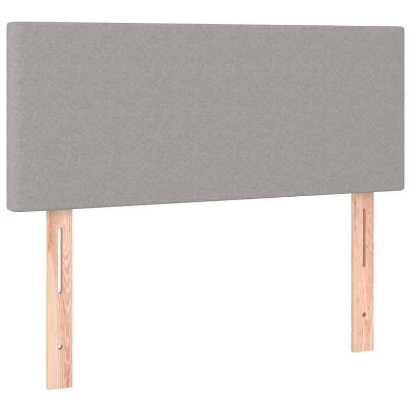 Tête de lit accessoire couchage chambre à coucher meuble à LED 80 x 5 x 78/88 cm tissu gris clair TDL0201273