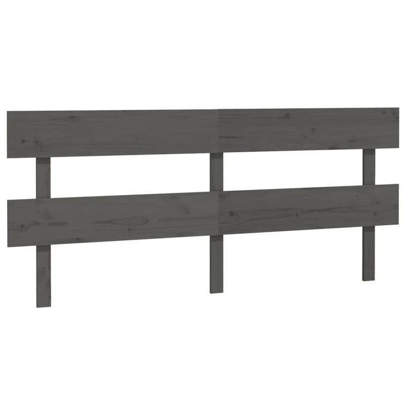 Tête de lit accessoire couchage chambre à coucher meuble 204 x 3 x 81 cm bois de pin gris TDL0203340