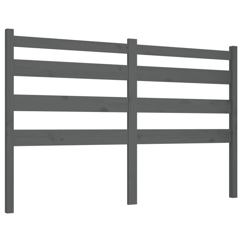Tête de lit accessoire couchage chambre à coucher meuble 206 x 4 x 100 cm bois de pin gris TDL0203321