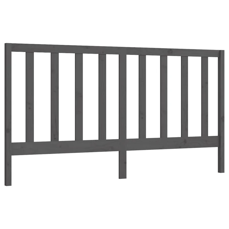Tête de lit accessoire couchage chambre à coucher meuble 206 x 4 x 100 cm bois de pin gris TDL0203317