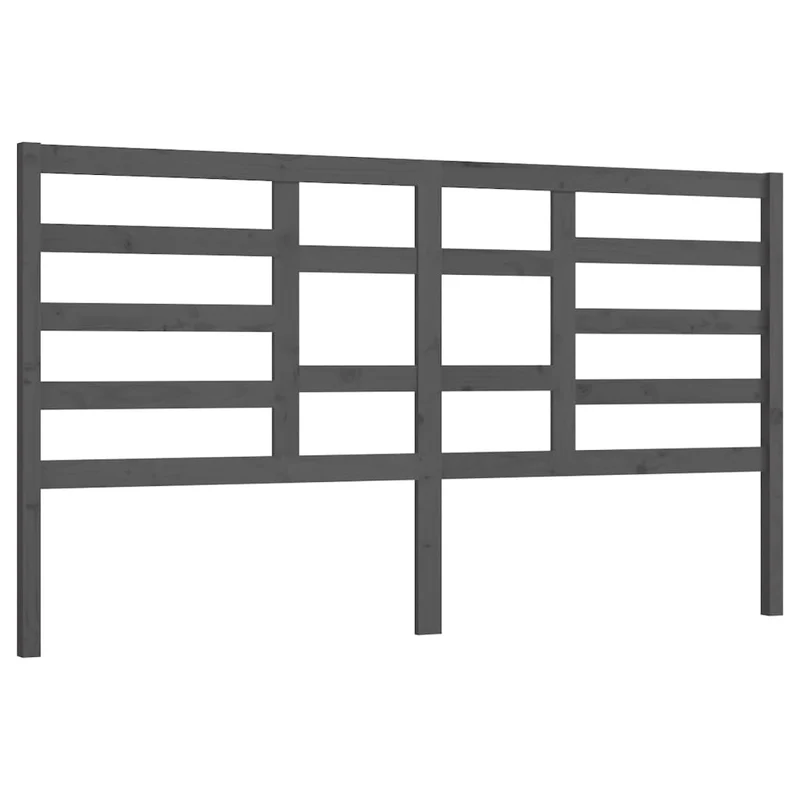 Tête de lit accessoire couchage chambre à coucher meuble 206 x 4 x 104 cm bois de pin gris TDL0203314