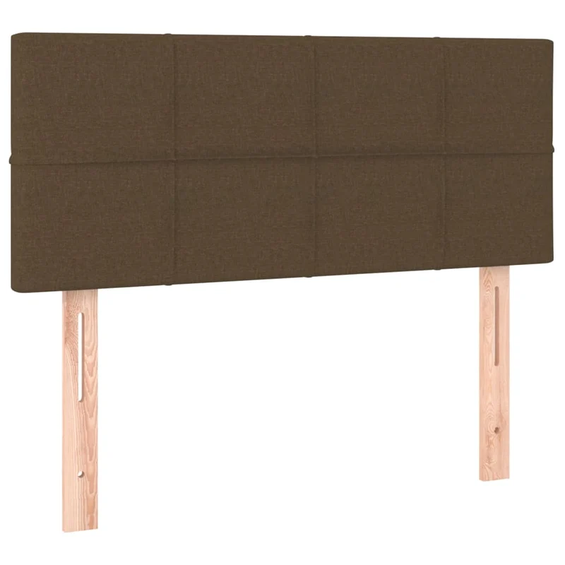 Tête de lit accessoire couchage chambre à coucher meuble 100 x 5 x 78/88 cm tissu marron foncé TDL0203137