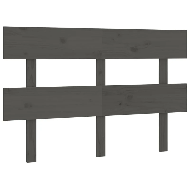 Tête de lit accessoire couchage chambre à coucher meuble 124 x 3 x 81 cm bois de pin gris TDL0203518
