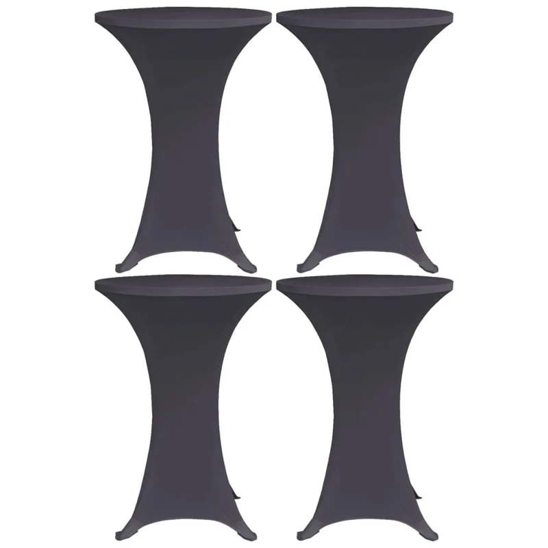 Housses de table extensible 4 pièces 70 cm Anthracite DEC022518