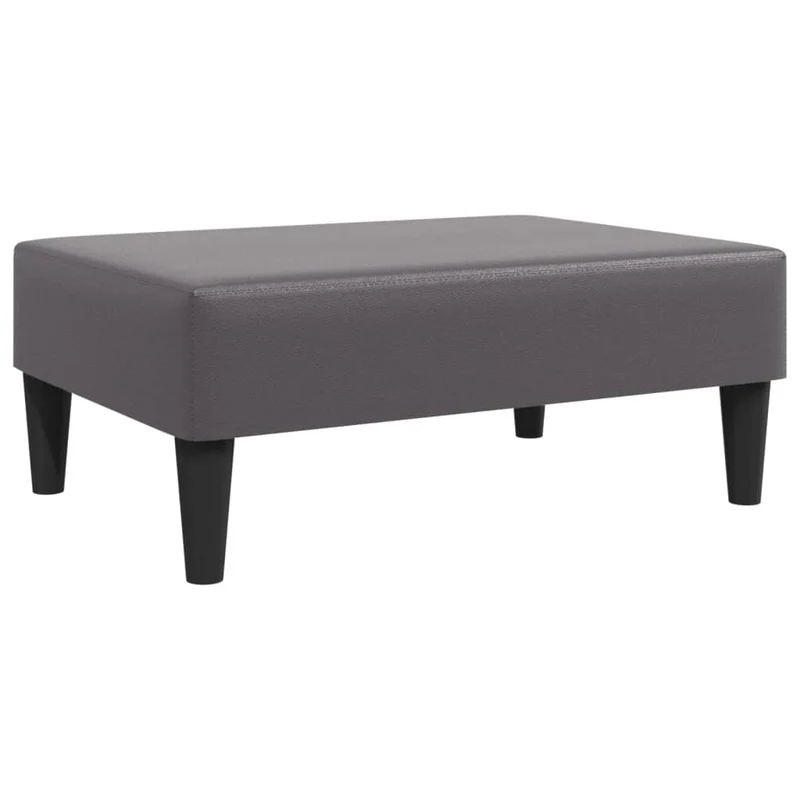 Repose-pieds tabouret 77 x 55 x 31 cm en PVC gris DEC030201