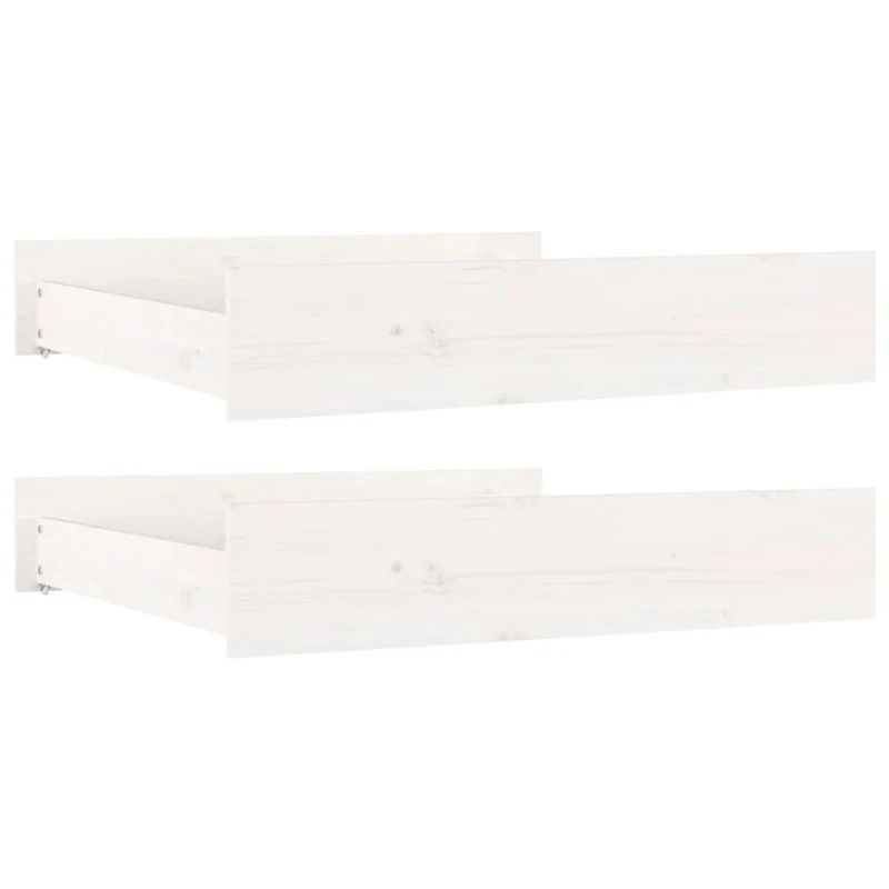 Tiroir de lit rangement avec roulettes lot de 2 bois de pin blanc TDL0206846