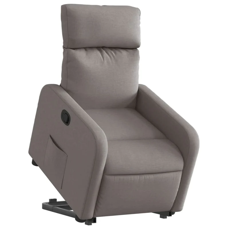 Fauteuil relax TV rembourrage confortable fonction de levage électrique en tissu taupe DEC028192