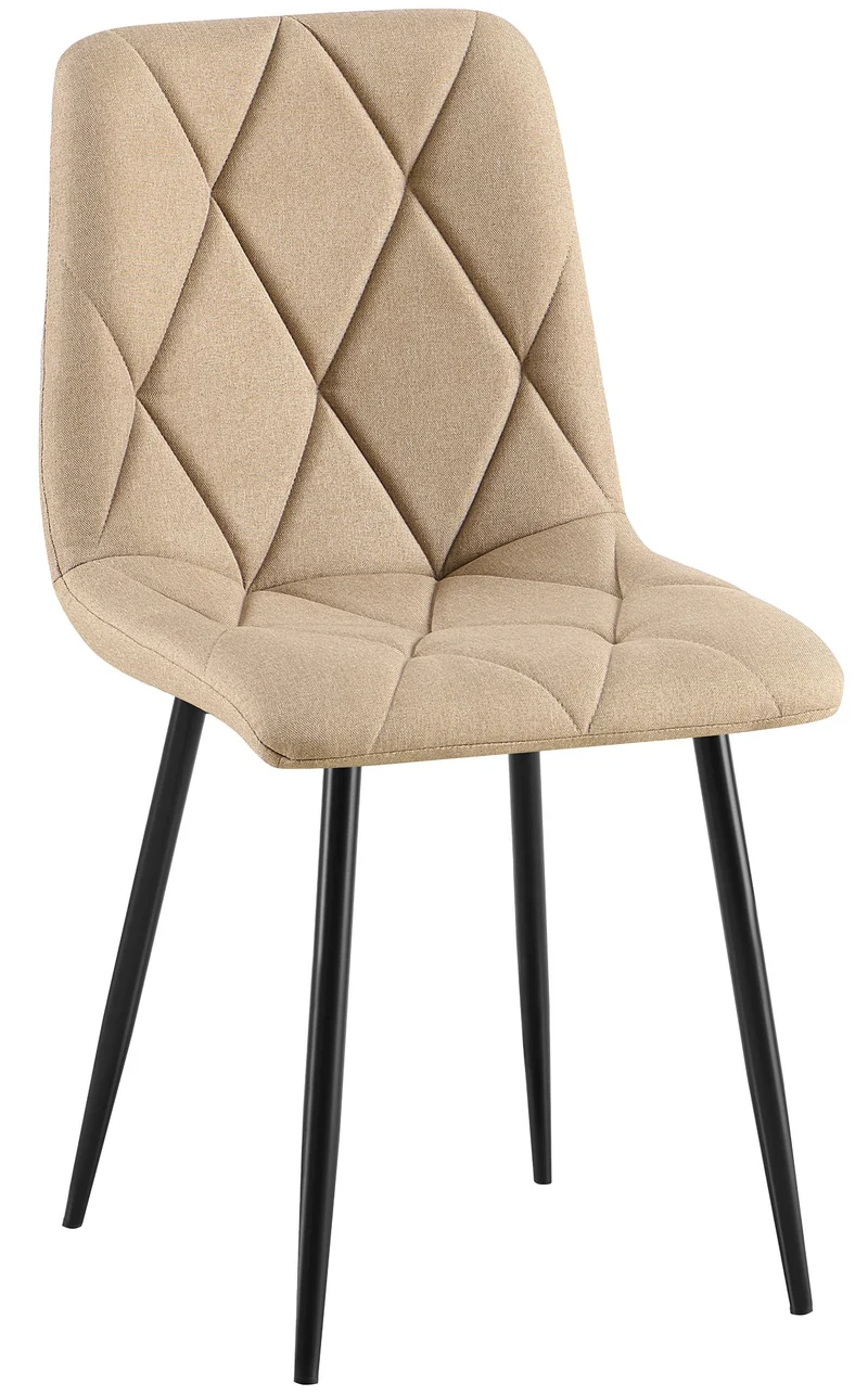 Chaise de salle à manger x1 confort et élégance intemporelle en velours taupe et métal 10_0007153