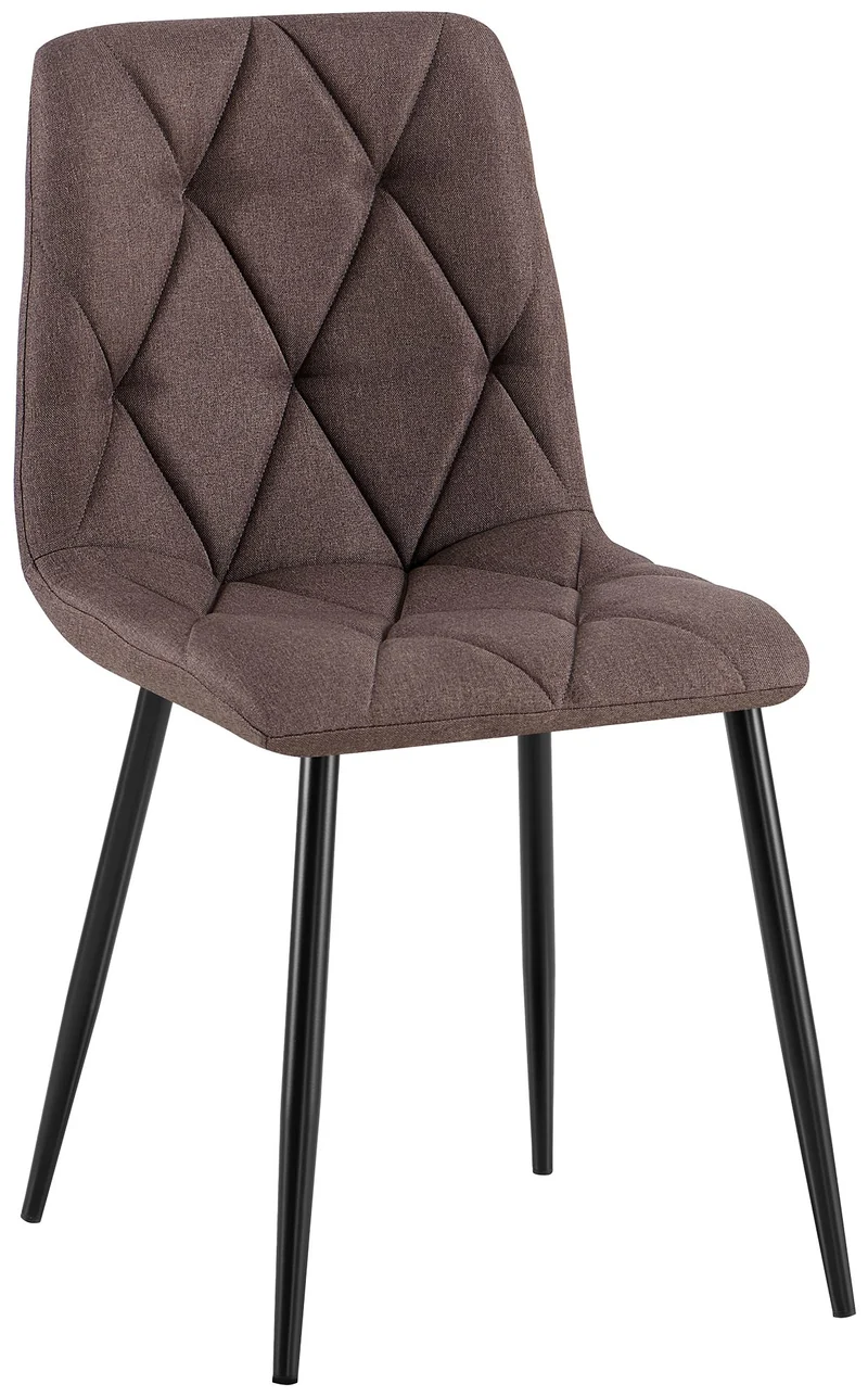 Chaise de salle à manger x1 confort et élégance intemporelle en velours marron et métal 10_0007152