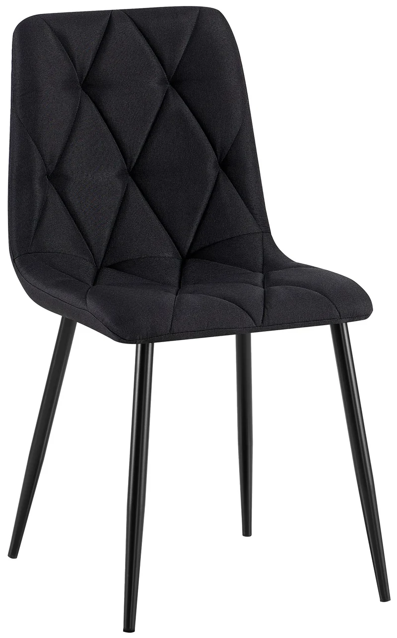 Chaise de salle à manger x1 confort et élégance intemporelle en velours noir et métal 10_0007151