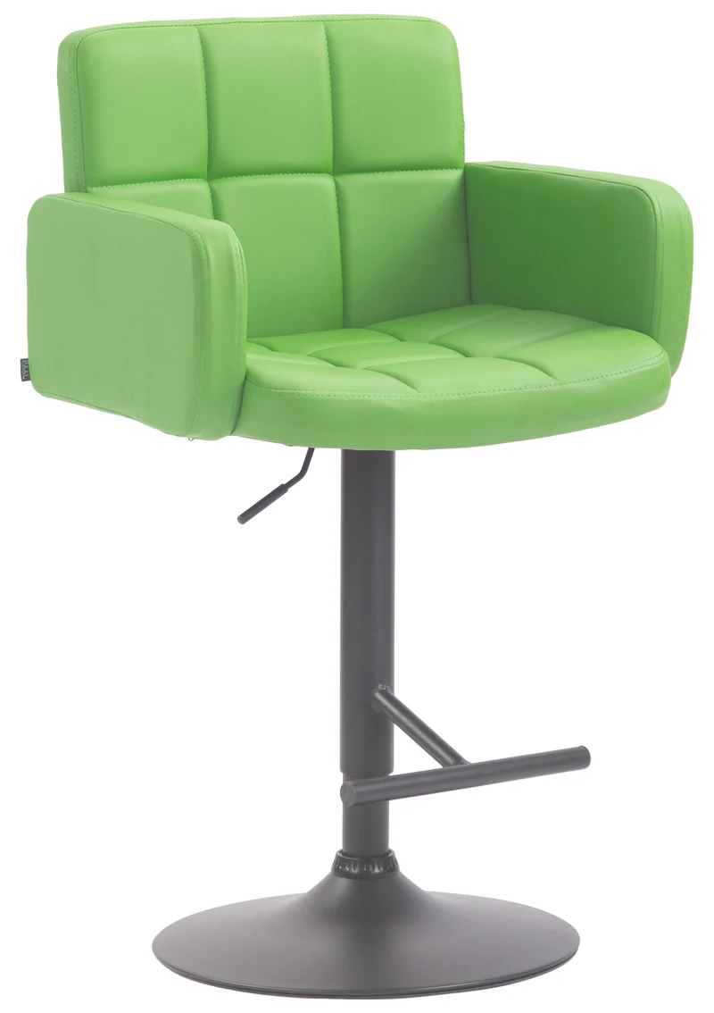 Tabouret de bar Los Angeles - Confortable et élégant ! métal PVC vert 10_0005188