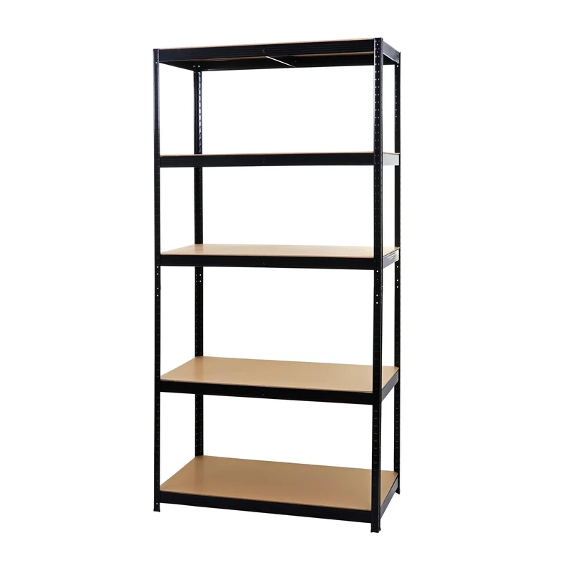 Rayonnage métallique noir étagère renforcée 875 kg 5 niveaux 200x100x60 cm 04_0008689