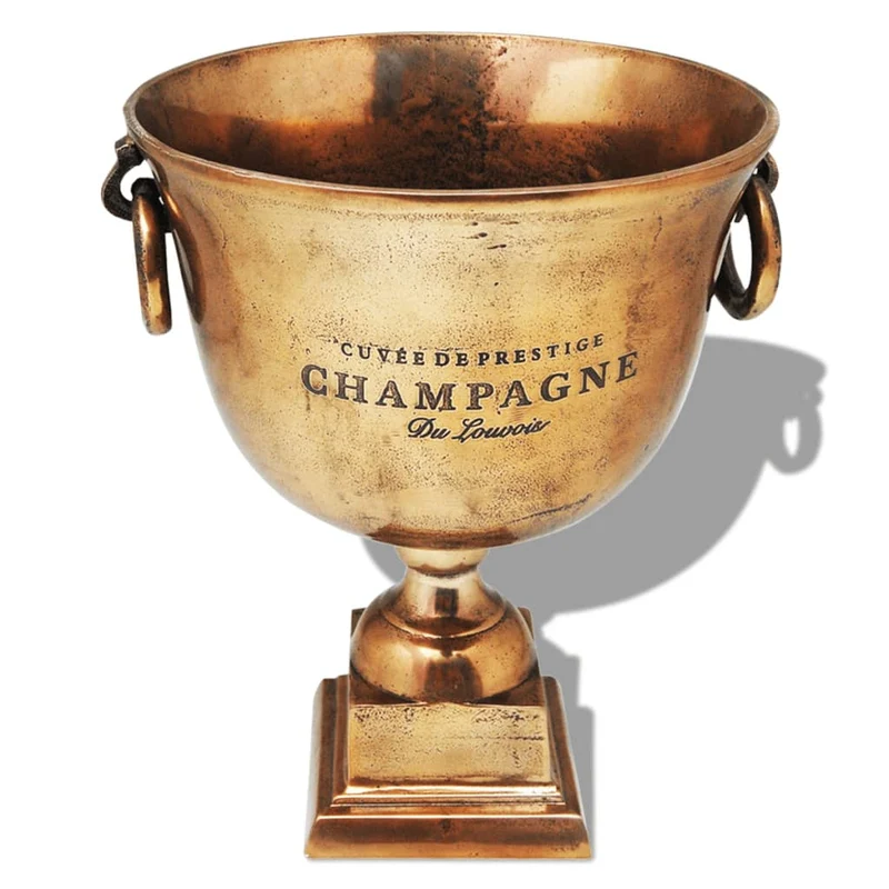 Refroidisseur à champagne Coupe de trophée Cuivre Marron DEC023050