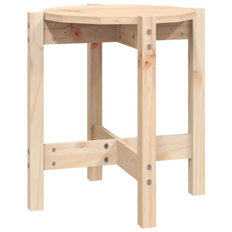Table d'appoint simple Ø 42,5 x 45 cm bois massif de pin non traité DEC040221