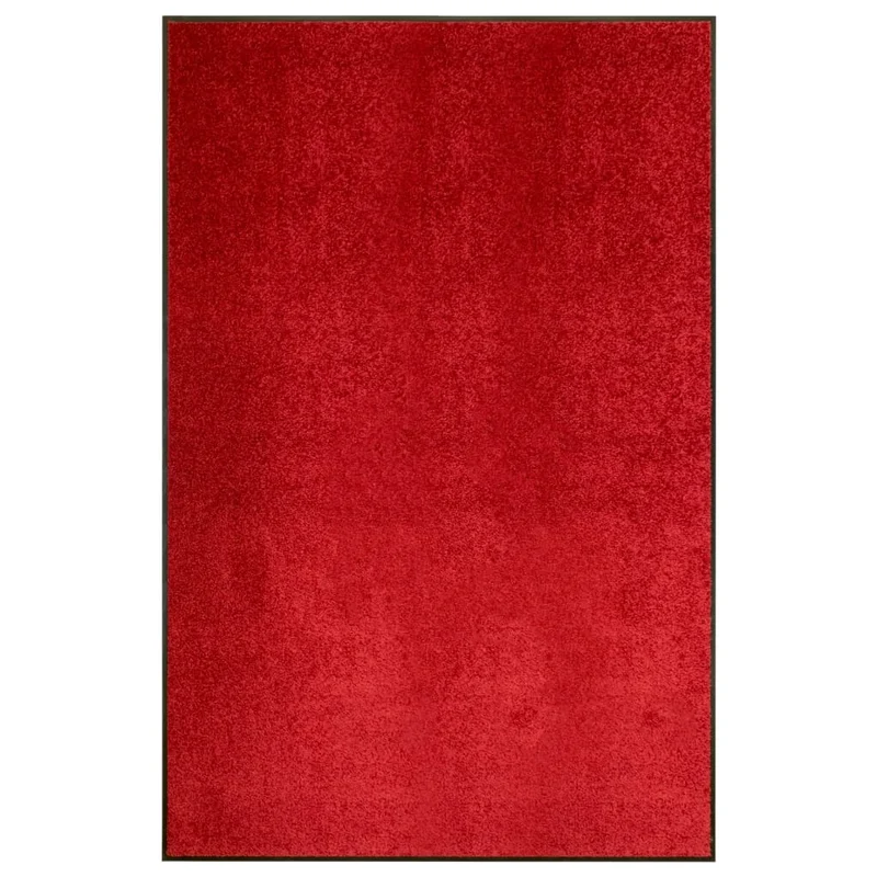 Paillasson lavable 120 x 180 cm polyamide rouge PVC antidérapant DEC040626