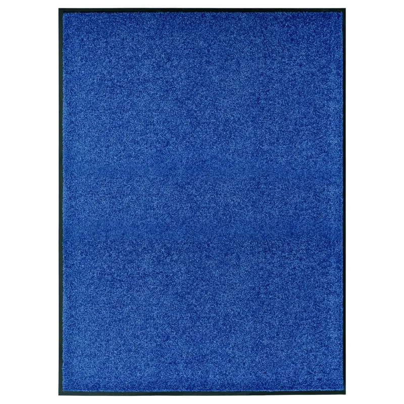 Paillasson lavable 90 x 120 cm polyamide bleu PVC antidérapant DEC040604