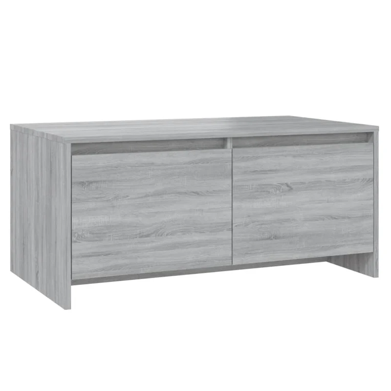 Table basse avec tiroirs 90 x 50 x 41,5 cm bois d'ingénierie gris DEC040155
