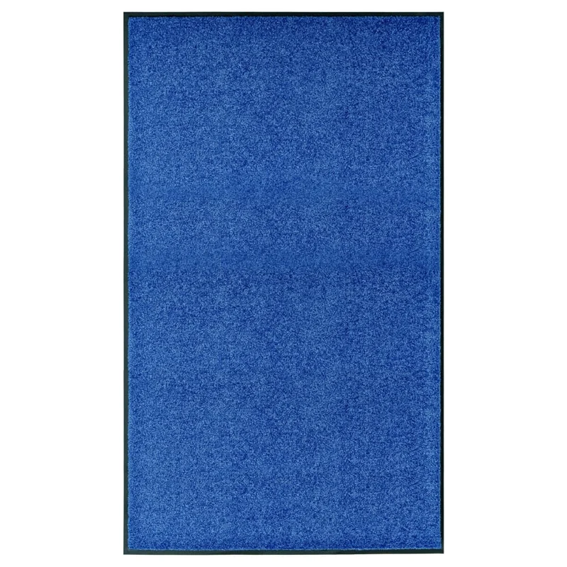 Paillasson lavable 90 x 150 cm polyamide bleu PVC antidérapant DEC040605