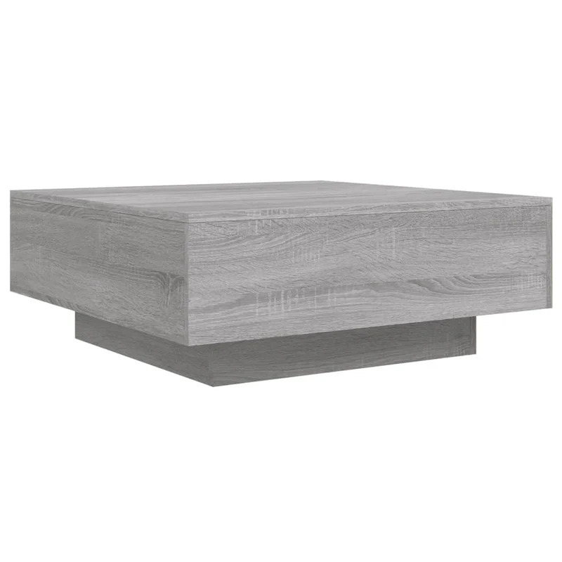 Table basse de salon 80 x 80 x 31 cm bois d'ingénierie gris DEC040095