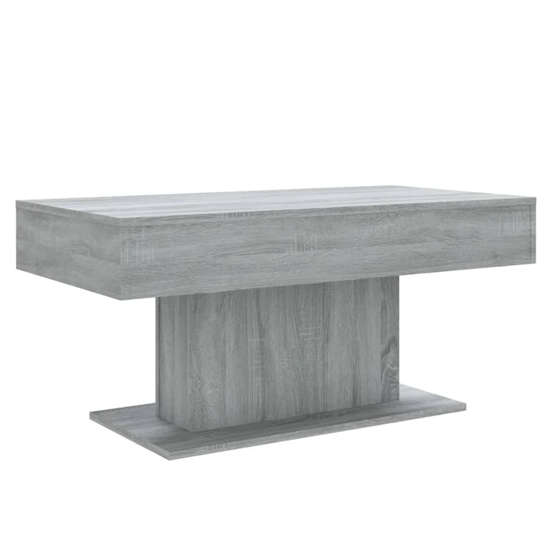 Table basse style moderne 96 x 50 x 45 cm bois d'ingénierie gris DEC040170
