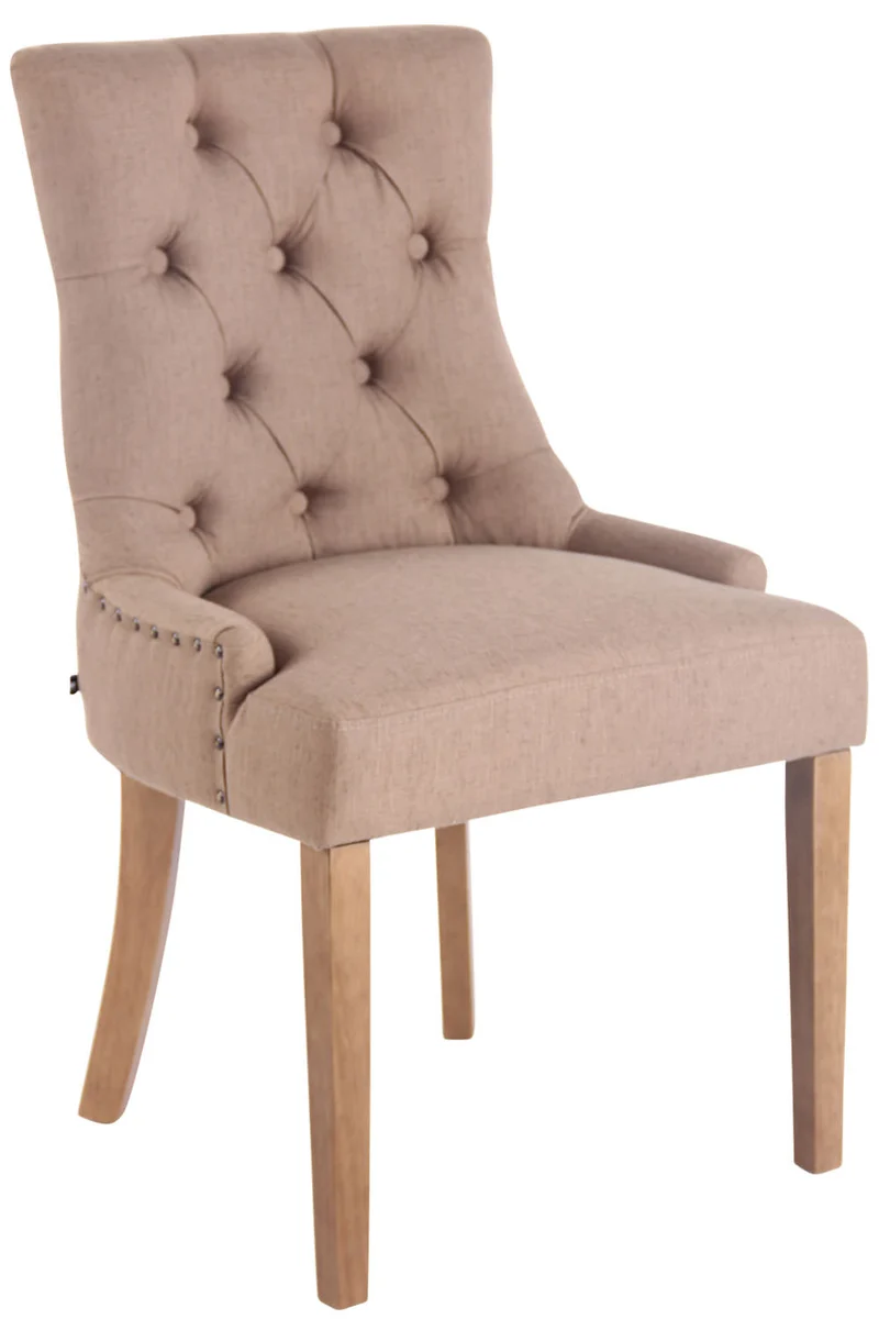Chaise de salle à manger x1 en tissu taupe antique 92 x 55 x 58 cm charge 136 kg 10_0007849