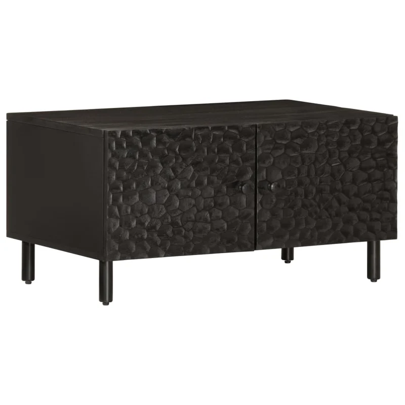 Table basse design moderne et contemporaine 80 x 50 x 40 cm bois massif de manguier noir DEC039770
