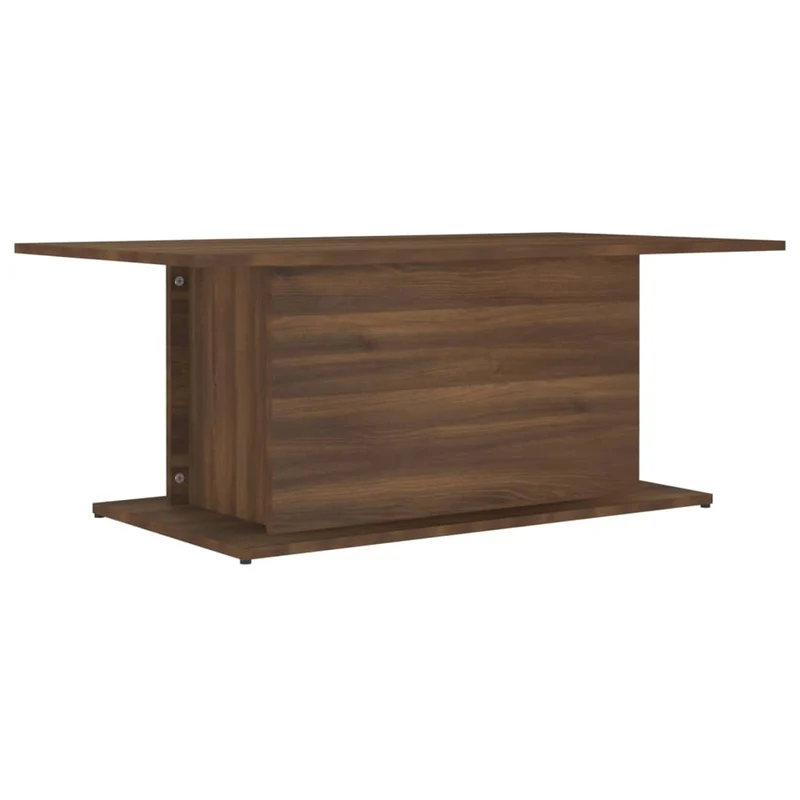 Table basse design rustique 102 x 55,5 x 40 cm bois d'ingénierie marron DEC038640