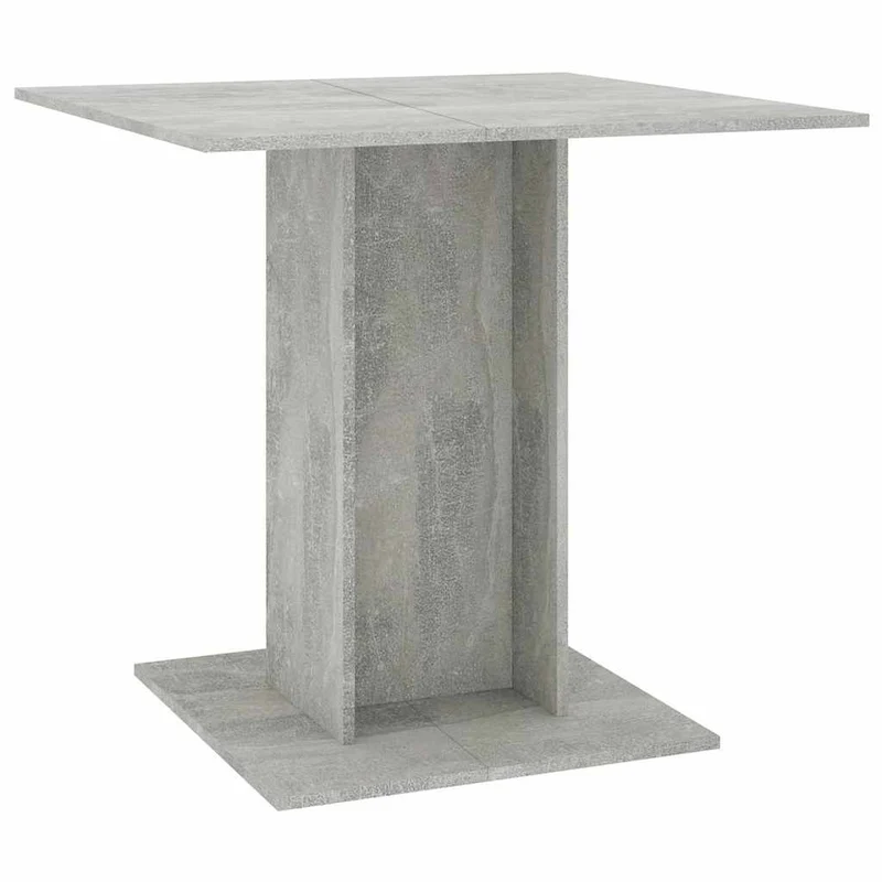 Table de salle à manger design moderne 80 x 80 x 75 cm bois d'ingénierie gris DEC036868