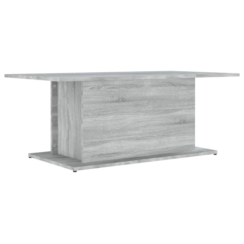 Table basse 102 x 55,5 x 40 cm bois d'ingénierie gris DEC039992