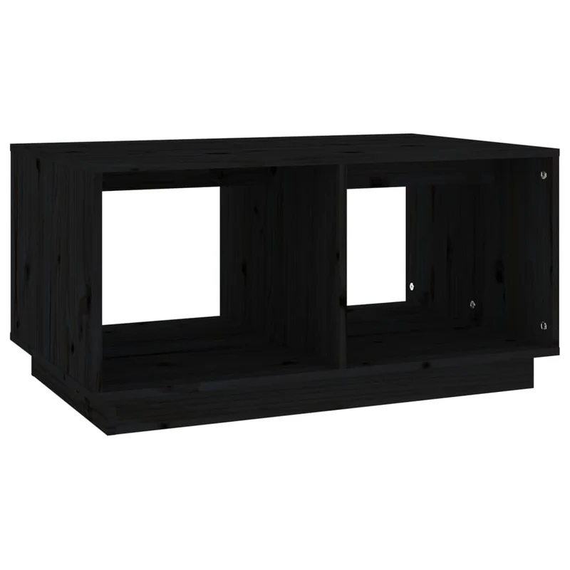 Table basse design moderne et contemporaine 80 x 50 x 40 cm bois massif de pin noir DEC039772