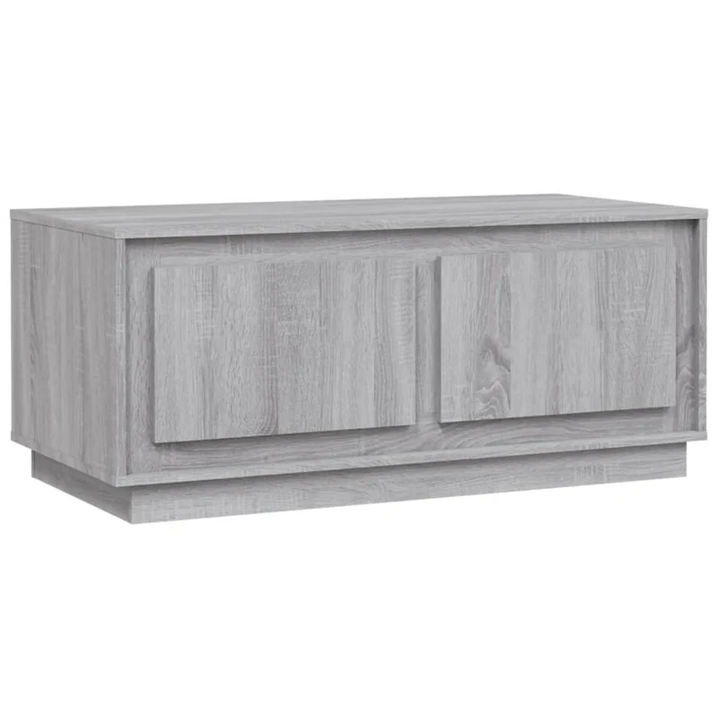 Table basse avec 2 compartiments 102 x 50 x 44 cm bois d'ingénierie gris DEC039989