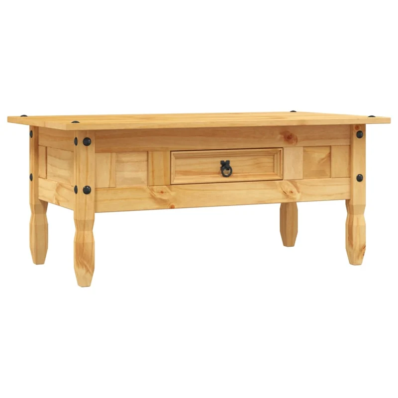 Table basse design moderne et contemporaine Pin me x icain Gamme Corona 100 x 55 x 44 cm marron DEC039906