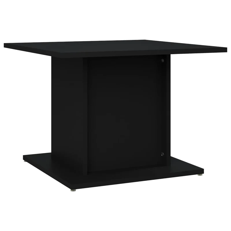 Table basse design moderne et contemporaine 55,5 x 55,5 x 40 cm bois d'ingénierie noir DEC039681