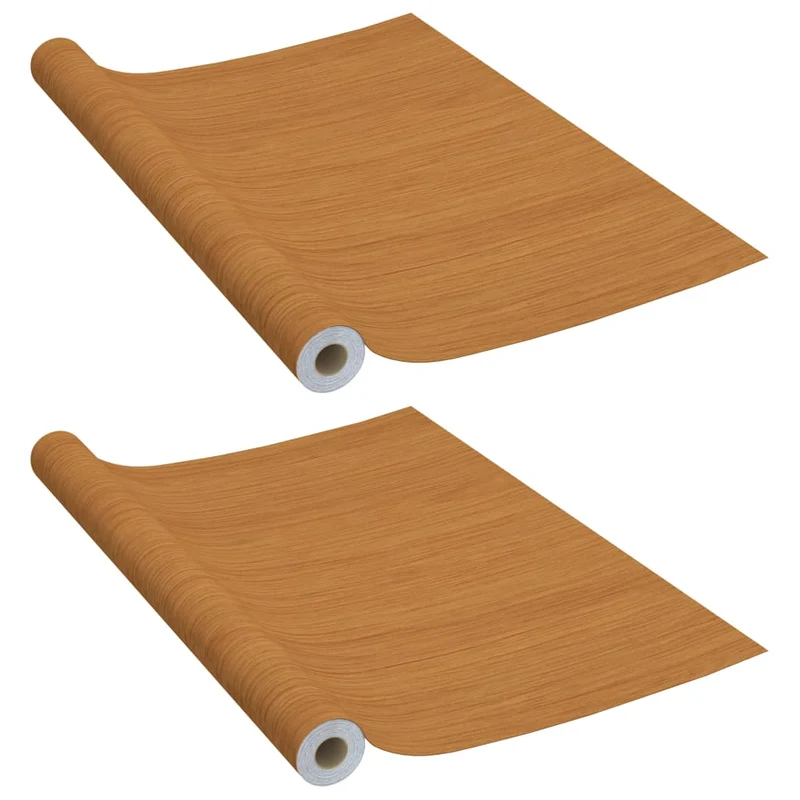 Lot de 2 films autoadhésifs pour portes Chêne clair 210x90 cm PVC DEC022131