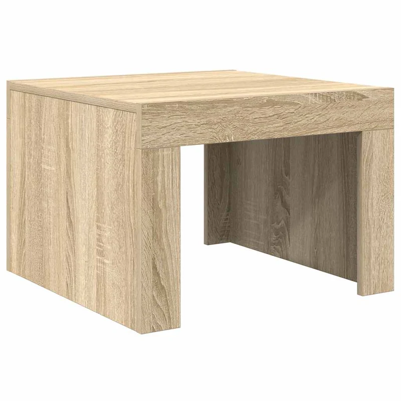 Table basse table d'appoint design intemporel 50 x 50 x 35 cm bois d'ingénierie couleur chêne DEC038944