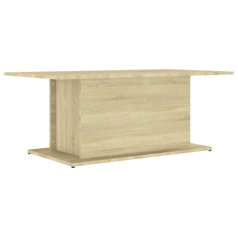 Table basse design intemporel 102 x 55,5 x 40 cm bois d'ingénierie couleur chêne DEC038910