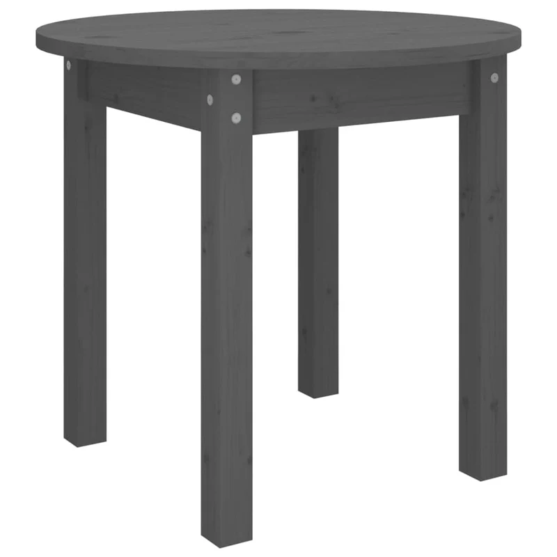 Table d'appoint chevet design intemporel Ø 45 x 40 cm bois massif de pin gris DEC039416