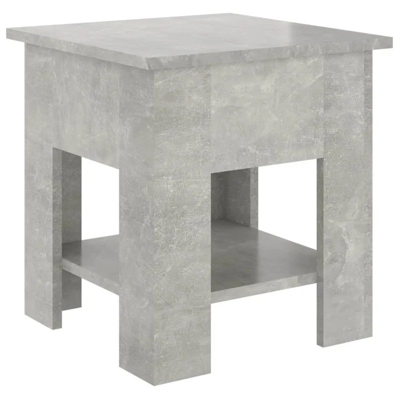 Table basse table de chevet appoint design moderne et contemporaine 40 x 40 x 42 cm bois d'ingénierie gris DEC039278