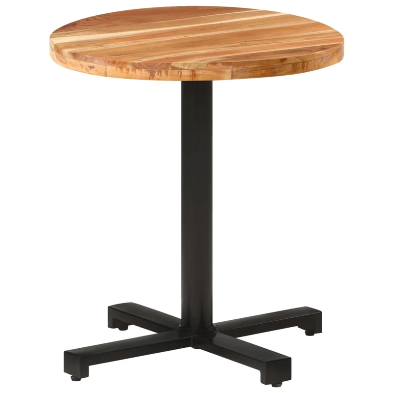 Table d'appoint auxiliaire forme ronde ø70 x 75 cm bois d'acacia et fer DEC036584