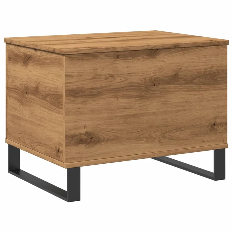 Table basse plateau relevable design rustique industriel 60 x 44,5 x 45 cm bois d'ingénierie marron et métal DEC038294