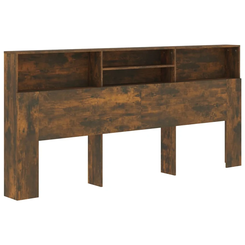 Tête de lit avec rangement accessoire de lit table de chevet étagère 220 x 19 x 103,5 cm MDF marron TDL0200069