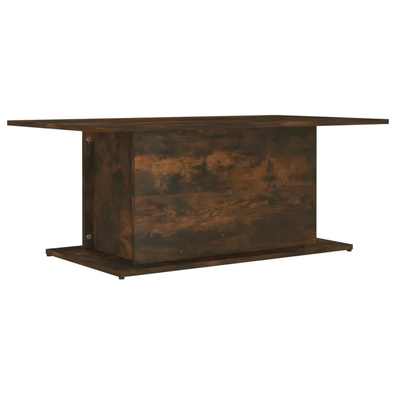 Table basse design moderne et contemporaine 102 x 55,5 x 40 cm bois d'ingénierie marron DEC038377